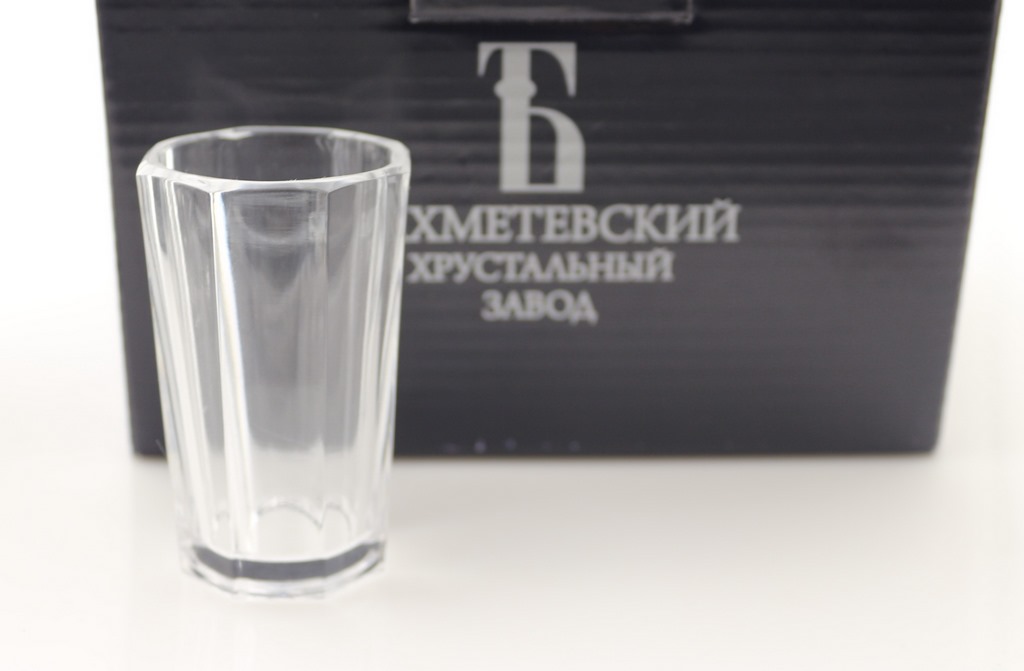Хрустальная граненая стопка (стаканчик), 6 шт, 50 грамм